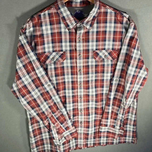 Croft & Barrow Quick Dry Shirt Mens XL Plaid Vent Fishing Hiking - Picture 1 of 9